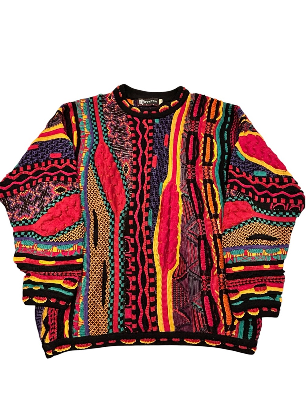 Tundra Canada Vibrant Multi-Color 90s Vintage Coigi-Style Cosby Men's Sweater XL